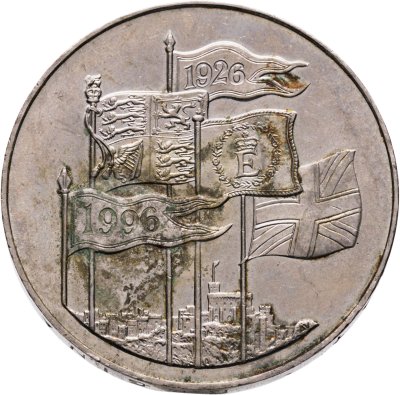 купить Великобритания 5 фунтов (pounds) 1996 "70 лет со дня рождения Королевы Елизаветы II"