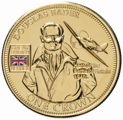 Купить Тристан-да-Кунья 1 крона (crown) 2010 Герои Великобритании - Дуглас Бадер