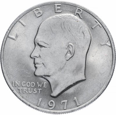 купить США 1 доллар 1971 "Эйзенхауэр" без знака монетного двора (P)