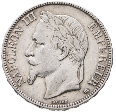 купить Франция 5 франков (francs) 1868 Наполеон III
