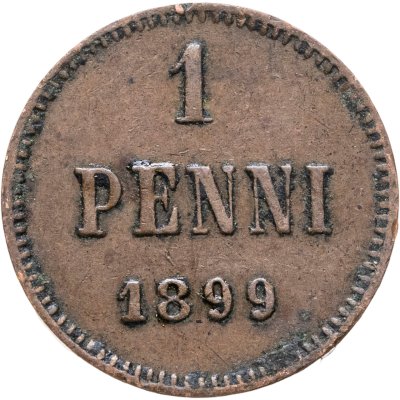 купить 1 пенни 1899, монета для Финляндии