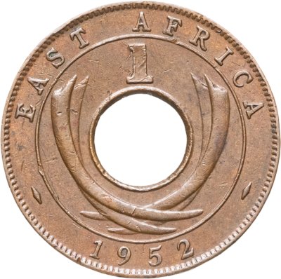 купить Британская Восточная Африка 1 цент (cent) 1952 KN знак монетного двора: "KN" - Кингз Нортон Металл, Бирмингем
