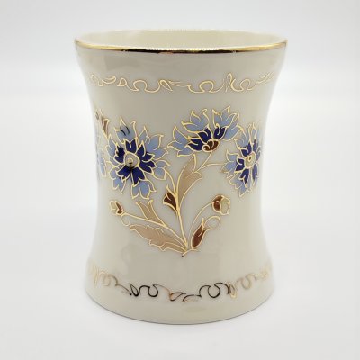 купить Ваза цвета слоновой кости (айвори) из сервиза "Cornflower" ("Василек"), фарфор, роспись, золочение, Zsolnay, Венгрия, 1980-1990 гг.