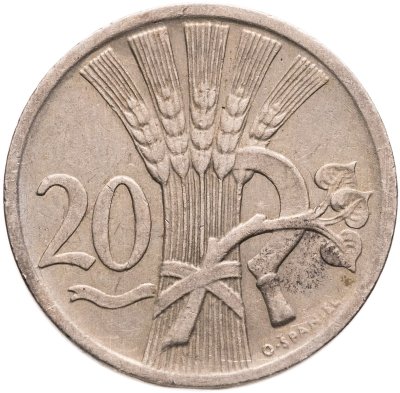 купить Чехословакия 20 геллеров (haleru) 1925