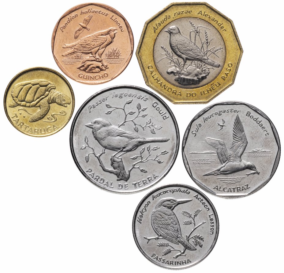 купить Кабо-Верде набор 6 монет 1994 "Птицы"