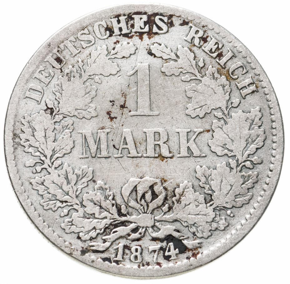 купить Германская Империя 1 марка 1874 знак монетного двора: "D" - Мюнхен