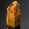 Купить Статуэтка "Дракон", латунь, рельеф, золочение, Китай, 2000-2020 гг.