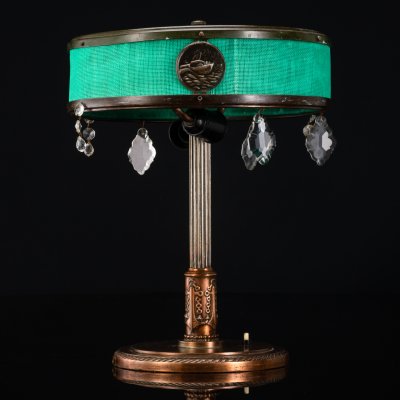 купить Лампа настольная "Наркомовская" (Адмиральская), металл, ткань, стекло, СССР, 1930-1950 гг.