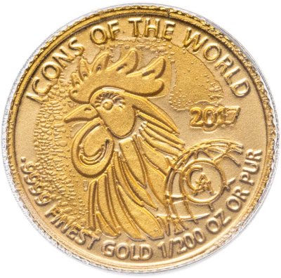 Купить Руанда 10 франков 2017 Галльский петух