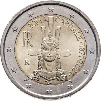 купить Италия 2 евро (euro) 2021 150 лет объявления Рима столицей Италии