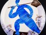 Купить Настенная тарелка в агитационном стиле "Рабочий", автор Ифанова Кристина, фарфор, роспись, Российская Федерация, 2014 г.