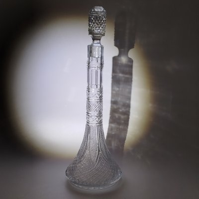 купить Графин украшенный геометрическим декором, стекло, пресс, Гусевской хрустальный завод (Гусь-Хрустальный), СССР, 1970-1991 гг.