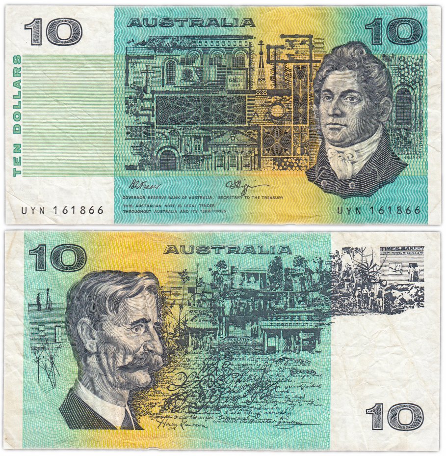 купить Австралия 10 долларов 1974-1991 (Pick 45f)