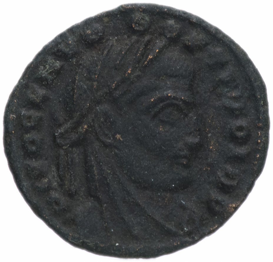 купить Римская Империя Константин I 306–337 гг 1/2 фоллиса (реверс: император сидит на курульном кресле) Монета в память о Клавдии II Готском