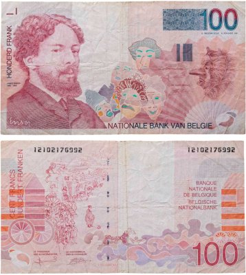 купить Бельгия 100 франков 1995