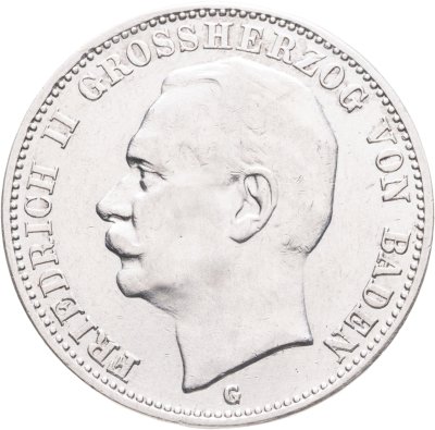 купить Германия (Империя) 3 марки (mark) 1910 G Баден
