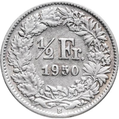 купить Швейцария 1/2 франка (franc) 1950