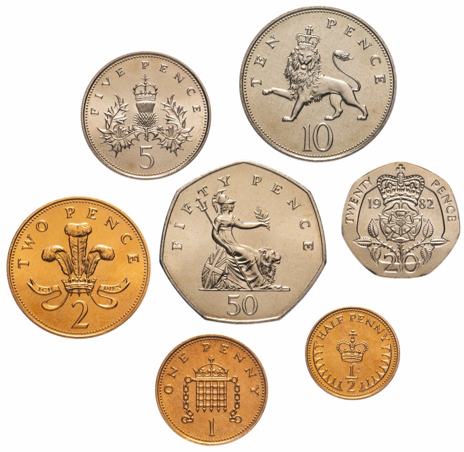 купить Великобритания набор монет 1982 (7 шт.)