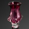 Купить Вазочка розового оттенка, Хржибский стекольный завод (Chřibská), дизайнер Йозеф Господка (Josef Hospodka), цветное стекло, гутная техника, Чехословакия, 1960-1980 гг.