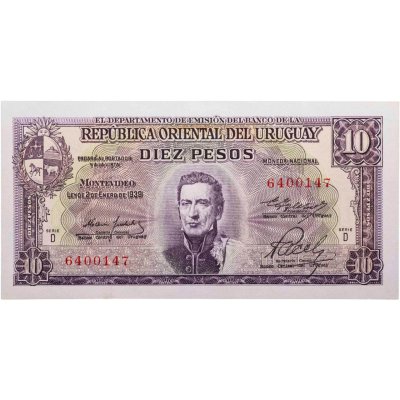 купить Уругвай 10 песо 1939 (Pick 37)