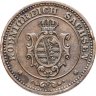 Купить Германия, Саксония 2 пфеннига 1866