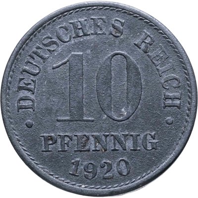 купить Германия 10 пфеннигов (pfennig) 1920