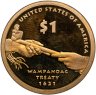 Купить США 1 доллар (dollar) 2011 "Коренные Американцы - договор с Вампаноагами", знак монетного двора: "S" - Сан-Франциско