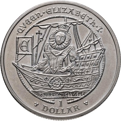 купить Британские Виргинские острова 1 доллар 2009 450-я годовщина коронации королевы Елизаветы I /на корабле/