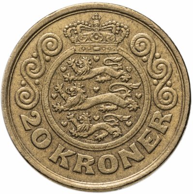 Купить Дания 20 крон (kroner) 1990