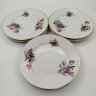 Купить Набор из 6-ти десертных тарелок с цветочным декором, фарфор, деколь, золочение, Чехословакия, 1920-1940 гг.
