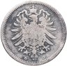 Купить Германия 20 пфеннигов (pfennig) 1874  D знак монетного двора: "D" - Мюнхен