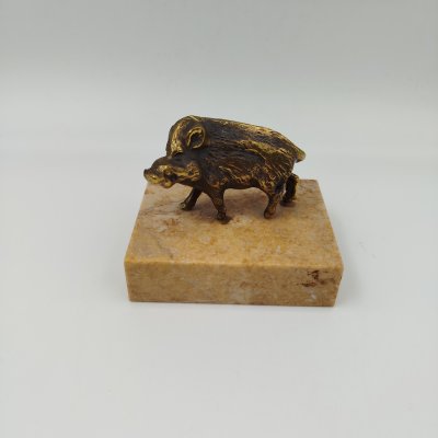 купить Статуэтка «Кабан» («Вепрь»), латунь, камень, Европа, 1970-1990 гг.