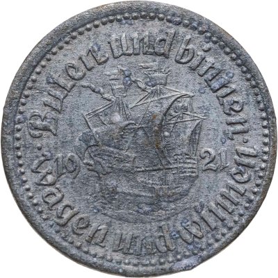 купить Германия (нотгельды) 50 пфеннигов 1921 "Федеральная земля Бремен"