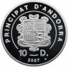 Купить Андорра 10 динеров 2007 "Экстремальные виды спорта: Хелибординг"