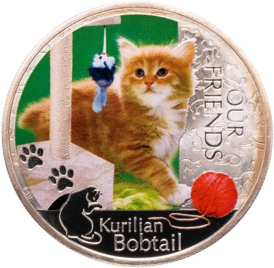 купить Остров Ниуэ 2 доллара 2012 «Домашние друзья - курильский бобтейль»