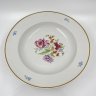 Купить Набор из 2 суповых тарелок с цветочным декором, фарфор, деколь, золочение, Дулевский фарфоровый завод (Дулёво), СССР, 1970-1990 гг.
