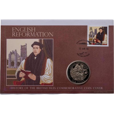 купить Гибралтар 1 крона 2009 "История Британии - Английская реформация", в конверте с маркой