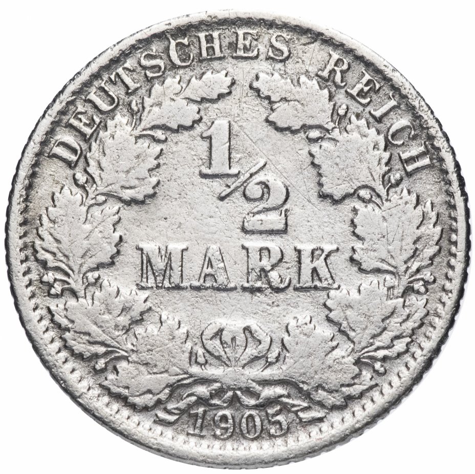 купить Германия 1/2 рейх марки 1905 "J"