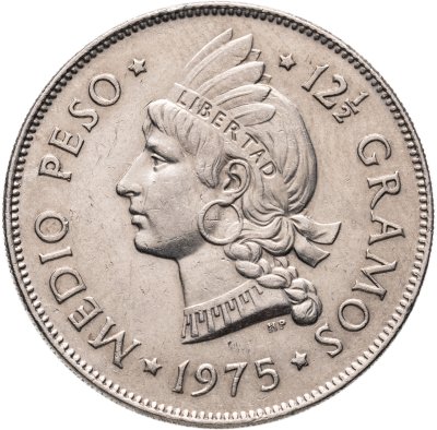 купить Доминиканская республика 1/2 песо (peso) 1975