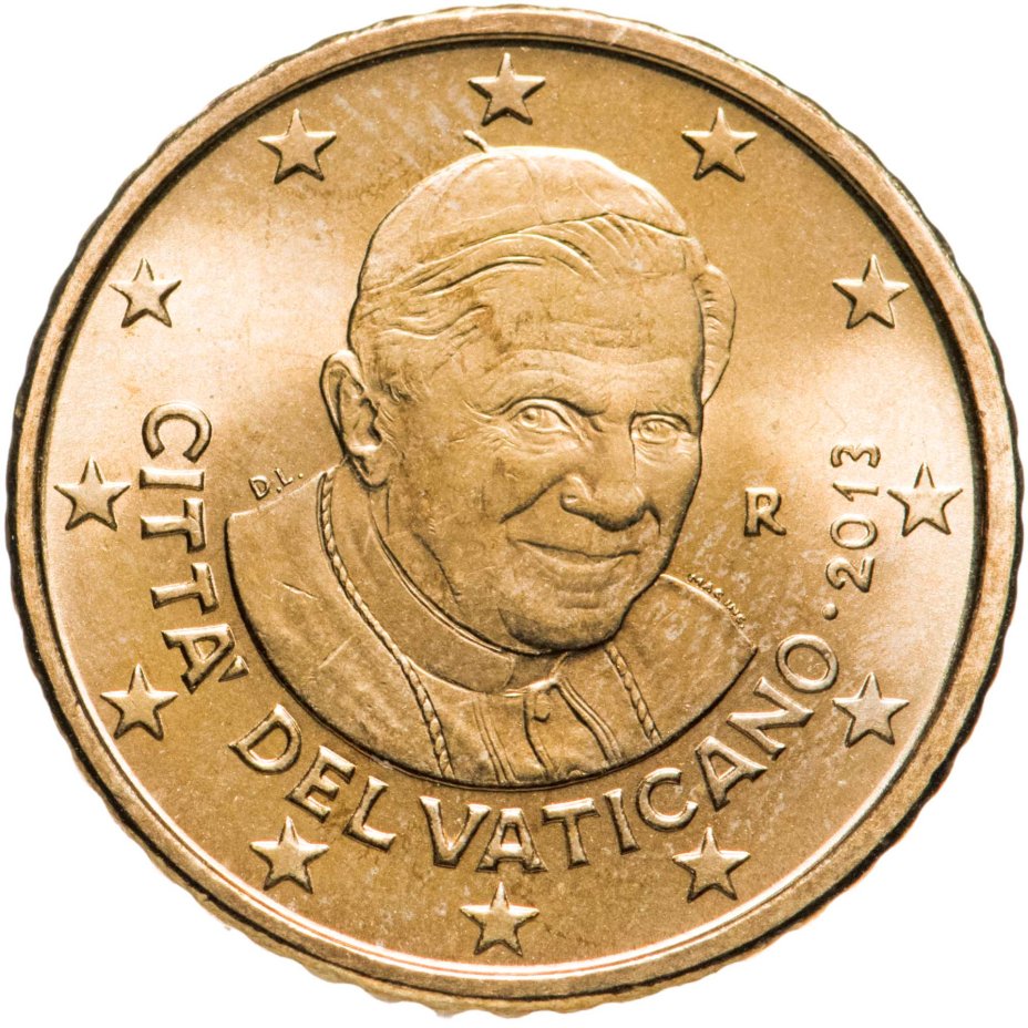 Монета Ватикан 50 евроцентов (euro cent) 2013 стоимостью 650 руб.