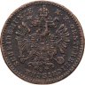 Купить Австрия 1 крейцер (kreuzer) 1859, знак монетного двора "B" - Кремница