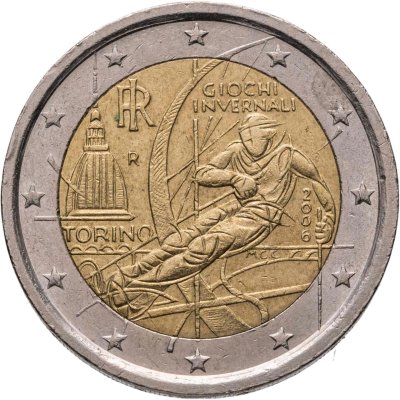 купить Италия 2 евро (euro) 2006 "XX зимние Олимпийские игры 2006 года в Турине"