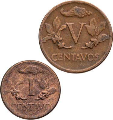 купить Колумбия, набор из 2х монет 1959-1965