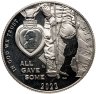 Купить США 50 центов (1/2 доллара, half dollar) S 2022 "Национальный зал почёта "Пурпурного сердца", знак монетного двора: "S" - Сан-Франциско, с сертификатом