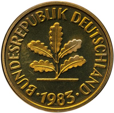 купить Германия 5 пфеннигов (pfennig) 1983, знак монетного двора: "F" - Штутгарт