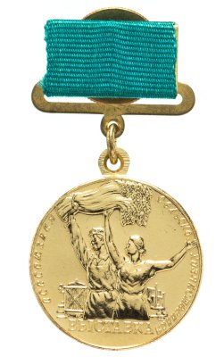 купить Медаль участника Всесоюзной выставки сельского хозяйства, латунь, винт на колодке. СССР, ММД, 1954-1958 гг.