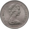 Купить Великобритания 25 пенсов (pence) 1972 "Королевская серебряная свадьба"