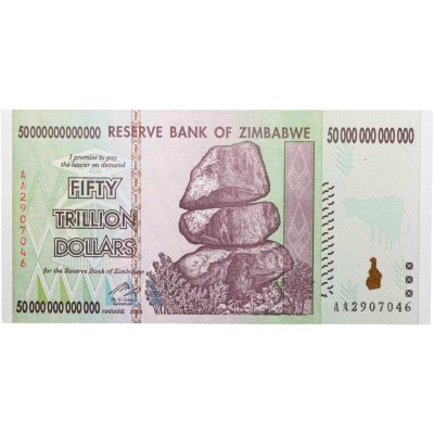 купить Зимбабве 50000000000000 (50 триллионов) долларов 2008 (Pick 90)