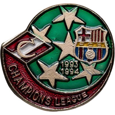 купить Значок Спартак Москва - Барселона Испания Лига Чемпионов по футболу 1993 - 1994 (Разновидность случайная )