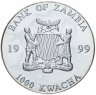 Купить Замбия 1000 квача 1999 "Европейское единство - 10 евро"
